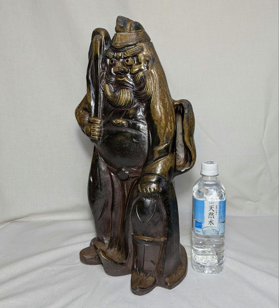 備前焼 鐘馗像 置物 縁起物 魔除け 厄除け 神仏 陶像 細工物 インテリア