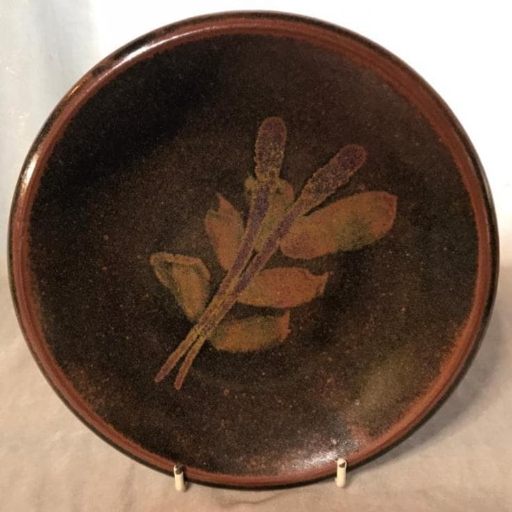 バーナードリーチ　花文　平皿 　民藝