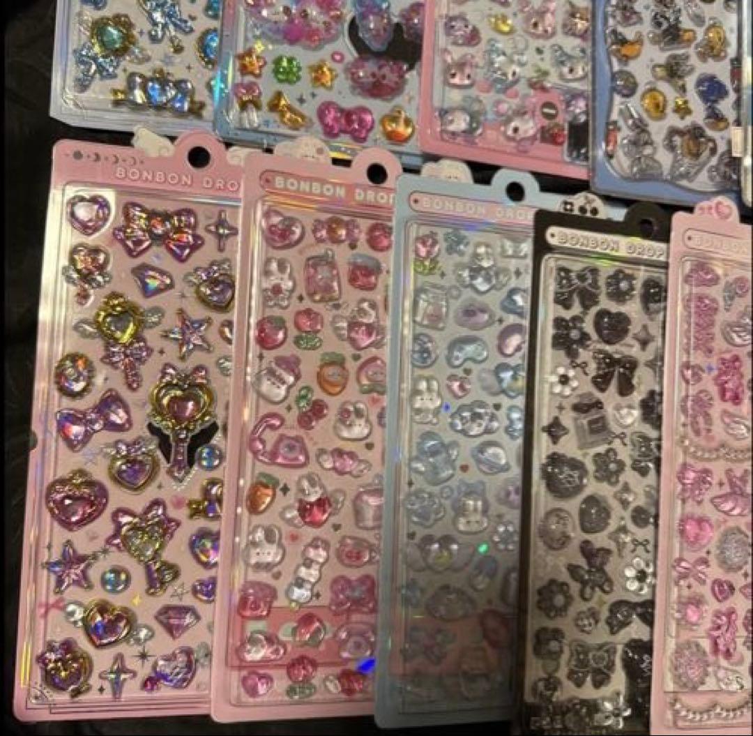 しずくちゃん　あわわちゃんボンボンドロップシール　 うるちゅるポップシール