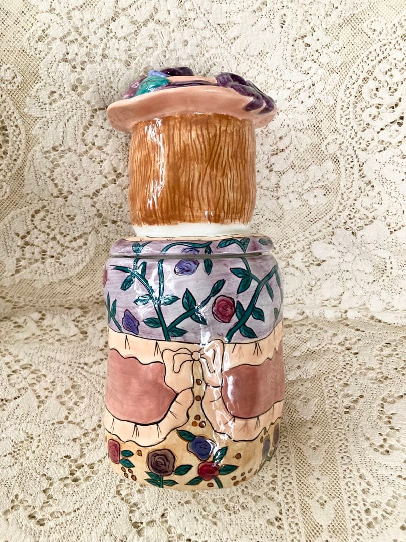 最終価格　貴重ヴィンテージ　米Susan paley 可愛い♪陶器クッキージャー