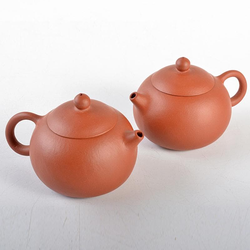 中国　紫砂　朱泥　急須　茶壷　一對　在銘　M　R5658