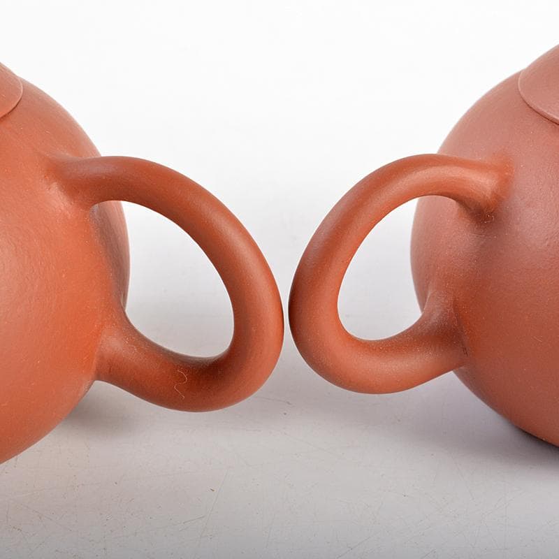 中国　紫砂　朱泥　急須　茶壷　一對　在銘　M　R5658