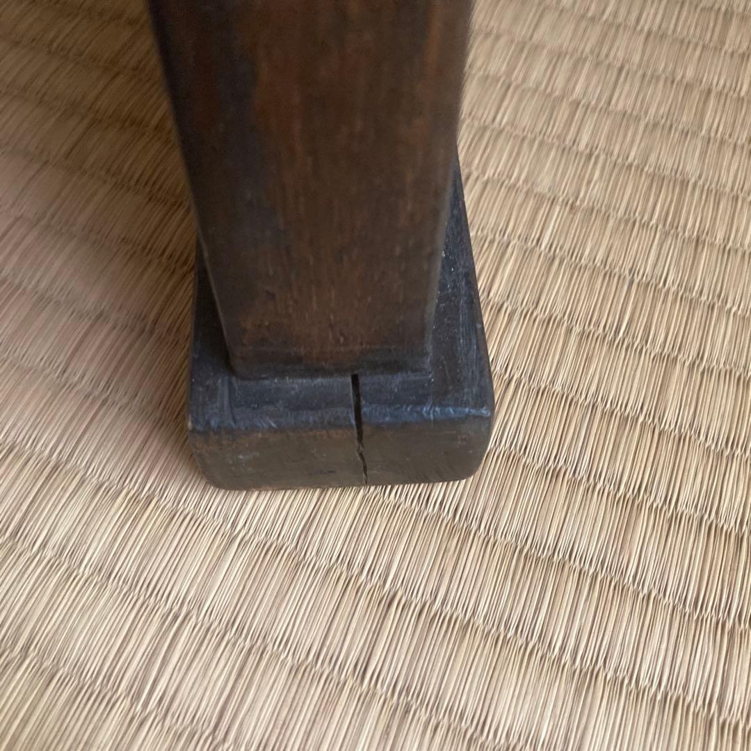 木製文机 ダークブラウン 2引き出し