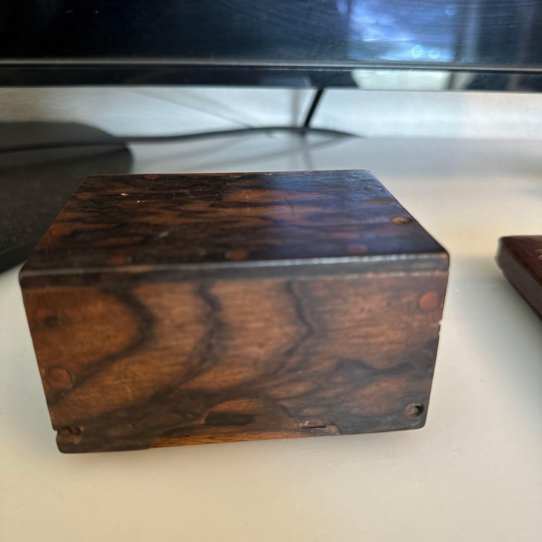 黑柿木，安藤七宝，七宝焼，骨董，インテリア，小物いり，煙草箱，宝石箱