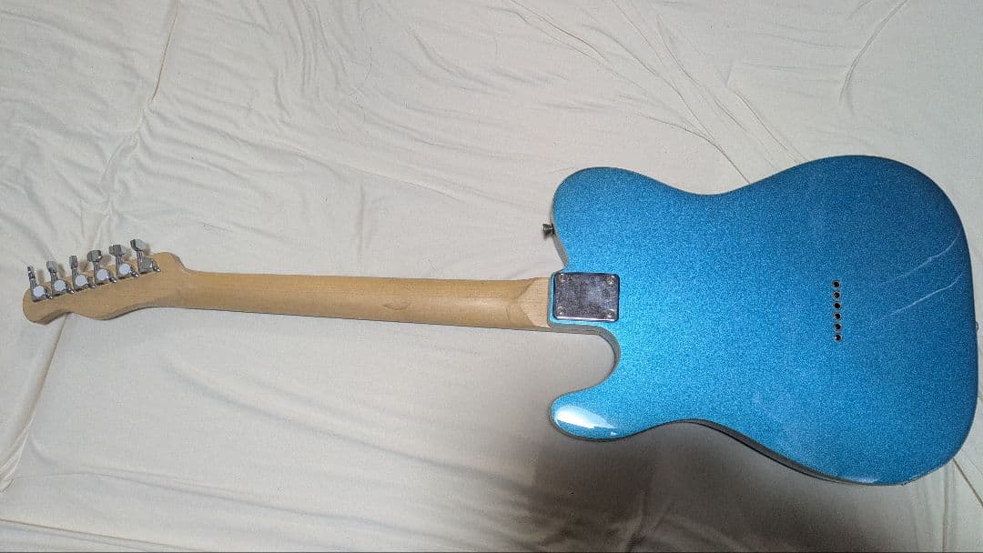 エレキギター テレキャス 青色 詳細不明