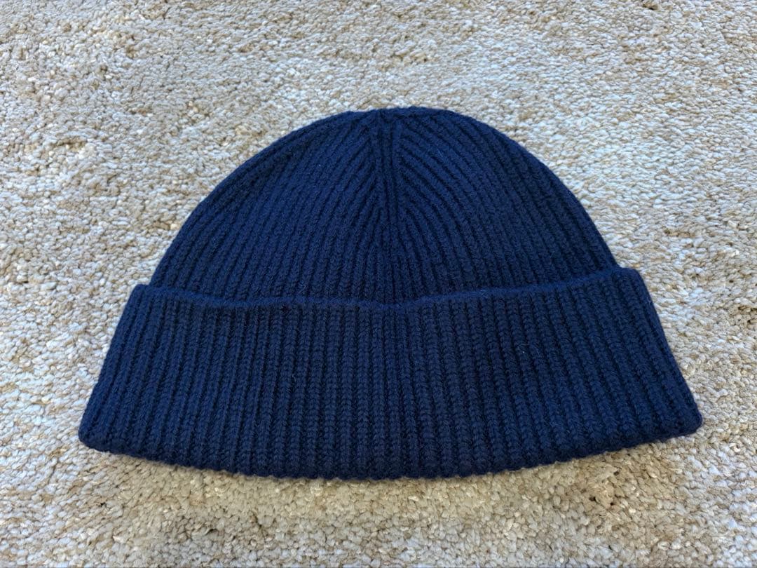【美品】AMI PARIS アミパリ　ニット帽　ネイビー