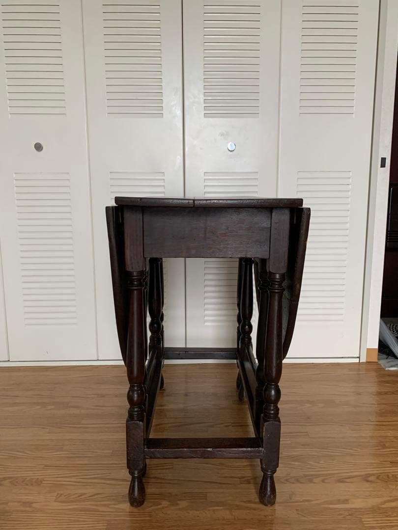 【hiro 様 購入用】アンティーク木製ゲートレッグテーブル/ダイニング机