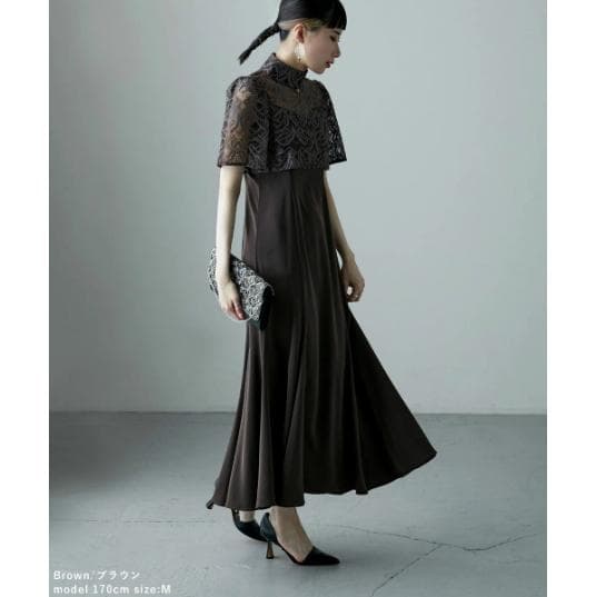 etoll. L 大きいサイズ 3wayレースボレロ&マーメイドキャミドレス
