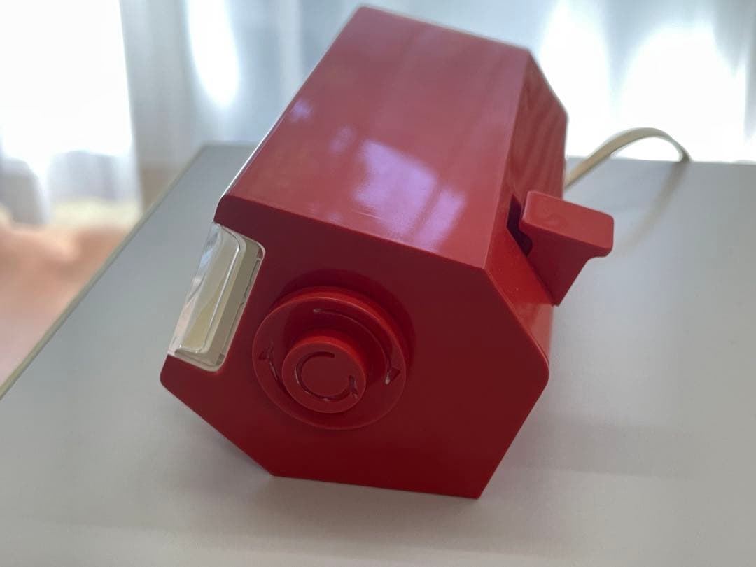 COPAL コパル　パタパタ時計　レッド×ベージュ