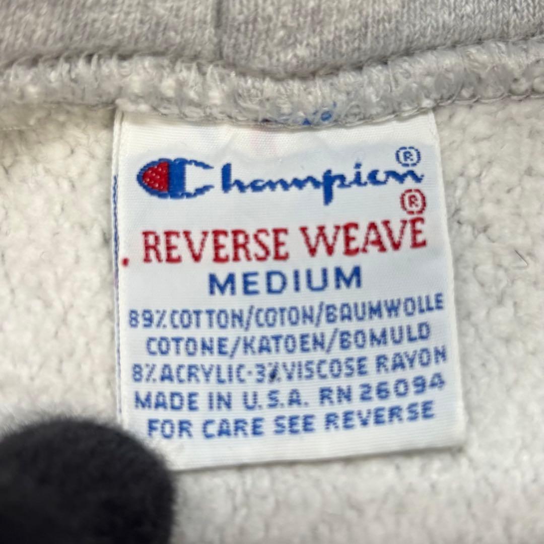 90's Champion USA製 リバースウィーブ 目無し グレー M