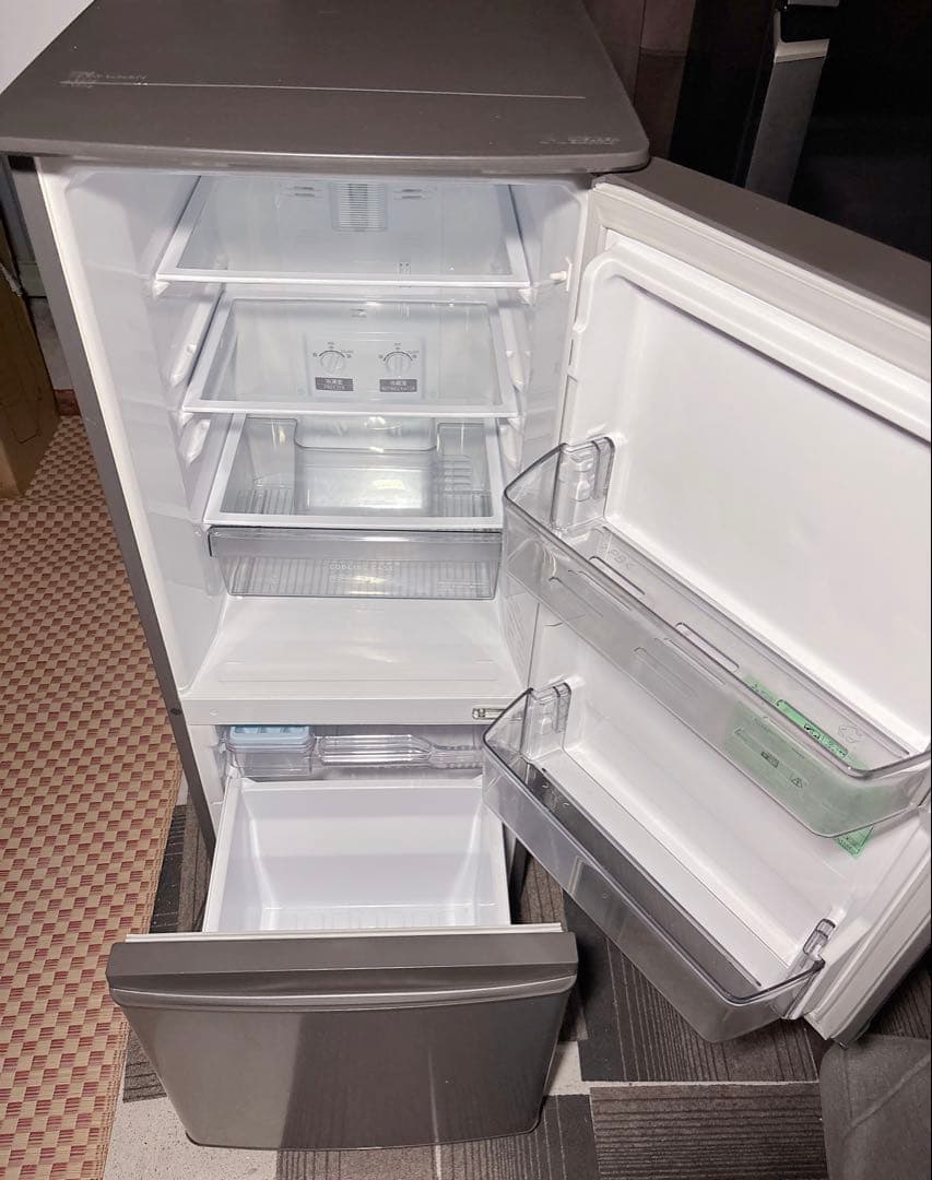 三菱2ドア冷蔵庫 MR-P15F-H 【大阪府内配送・設置無料✨】