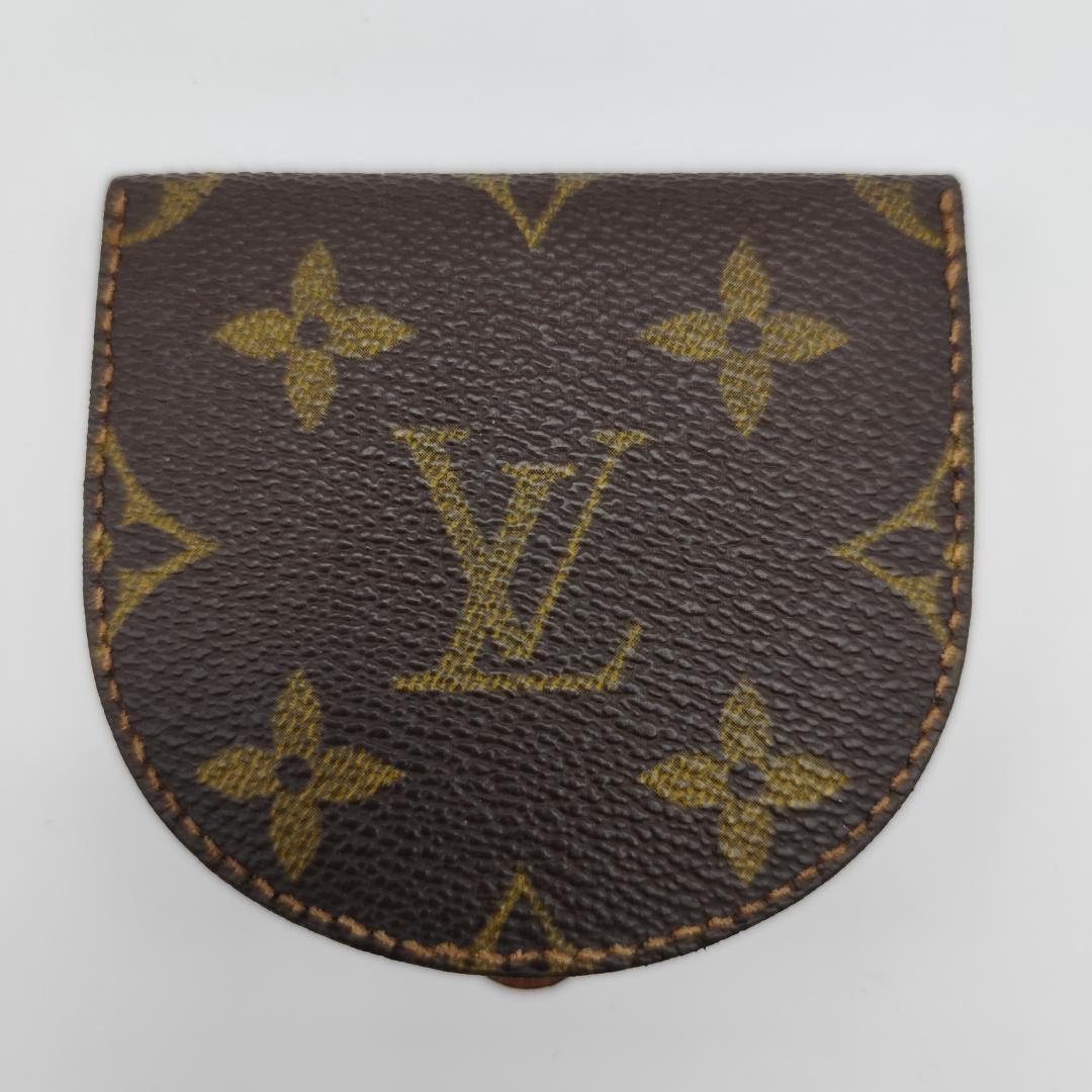 鑑定済美品 ルイヴィトンモノグラムポルトモネキュヴェットケースM61960