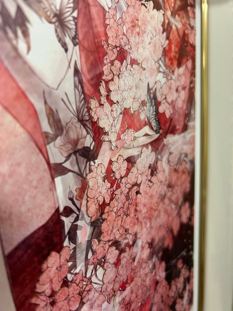 皐月恵　桃源郷　No1桁　版画　技法ジグレ