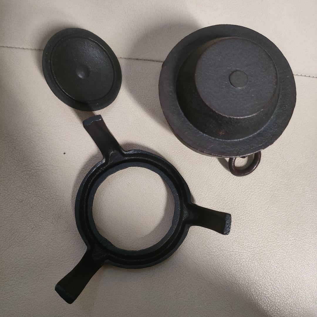 南部鉄器 宝生堂 及富 茶釜 灰皿 セット 火鉢