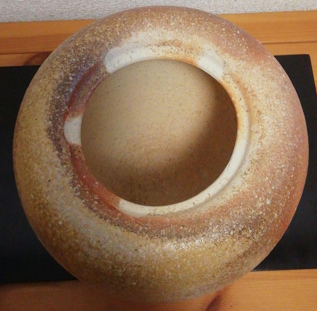 高橋春斎作　信楽焼　芋欽　水指　共箱　共布　略歴付　茶道具