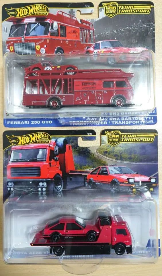 ホットウィールトランポAE86スプリンタートレノ＆フェラーリ250GTOセット