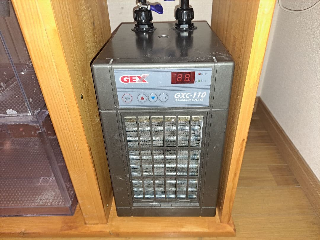 オーバーフロー水槽 透明ガラス LED照明付き 説明文要参照