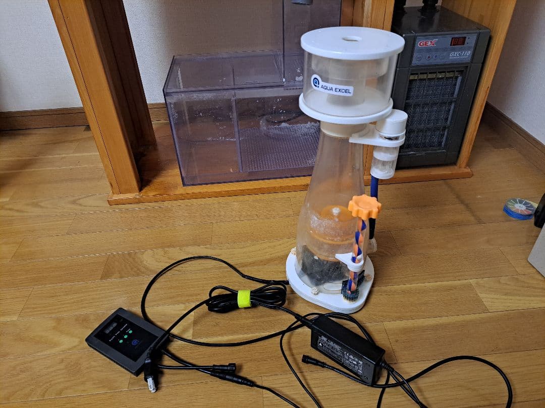 オーバーフロー水槽 透明ガラス LED照明付き 説明文要参照