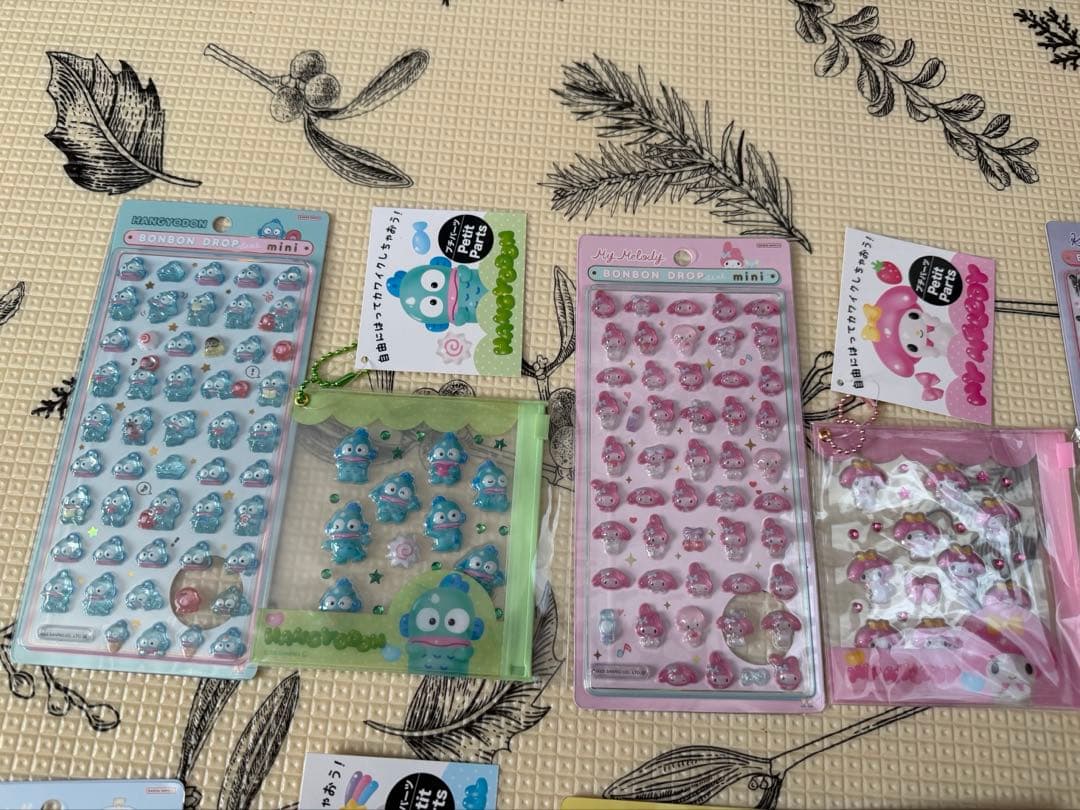 【完全正規品】ボンボンドロップシール　サンリオmini デコパーツ６種セット
