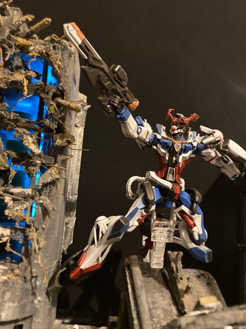 【美品】HGジークアクス塗装済みジオラマ&未開封ジークアクス