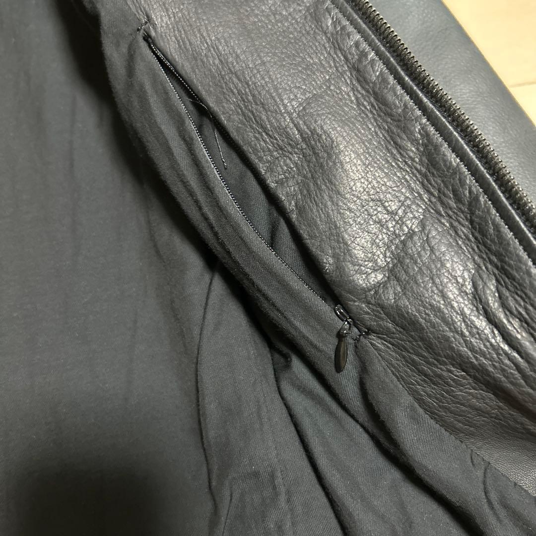 カズユキクマガイ 鹿革 ディアスキン　シングル ライダース レザー ジャケット