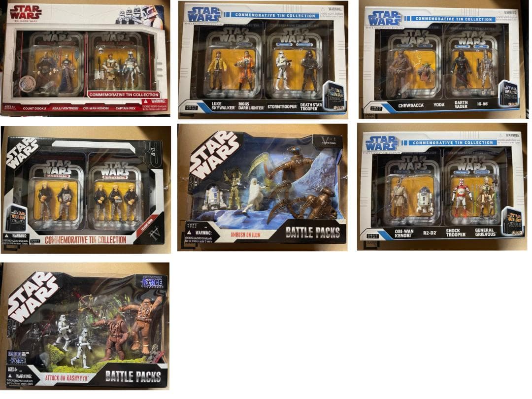 7種 スターウォーズ ベーシックフィギュア コレクション 缶ケース