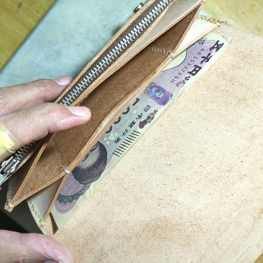 姫路ヌメ革 トラッカーウォレット ハンドメイド ロングウォレット 長財布 新品