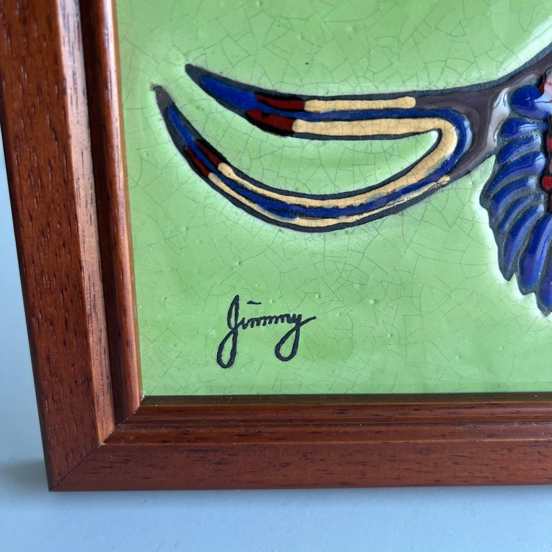 ジミー大西「ピースバード」　陶板画 タイル画