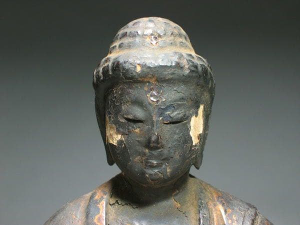 木彫　江戸期　釈迦如来坐像（阿弥陀如来像）古美術　骨董品