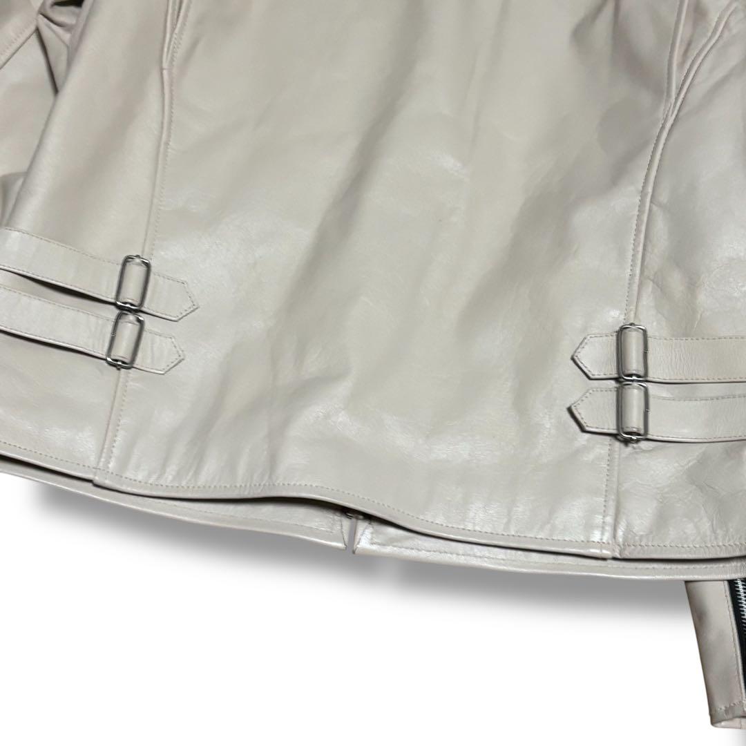 【美品】ホーンワークス シングルライダース レザージャケット 大きいサイズ