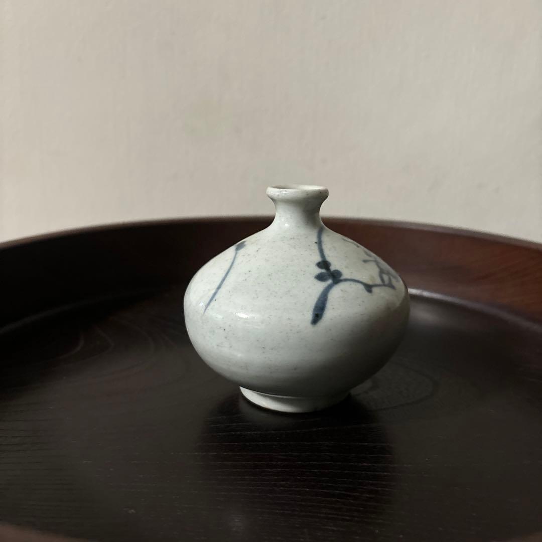 古伊万里染付油壷　③江戸時代　骨董　民芸　古道具　アンティーク検:白洲正子　李朝