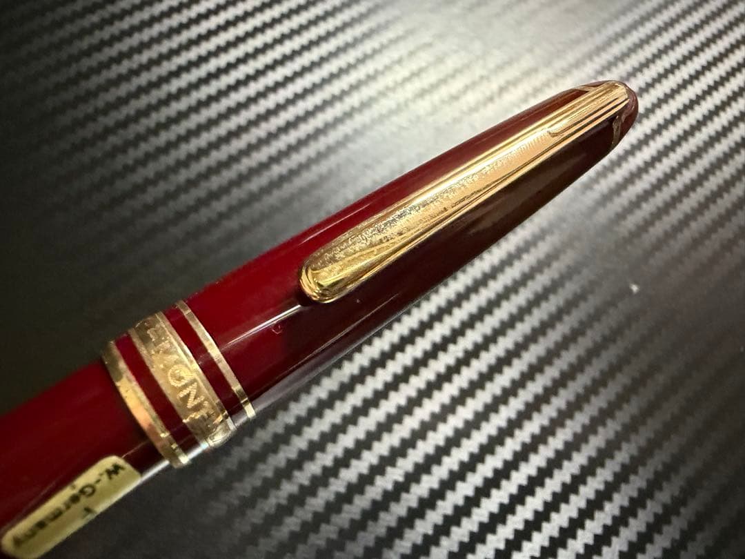 美品 モンブラン マイスターシュテュック 144 ボルドー 全金 F 万年筆