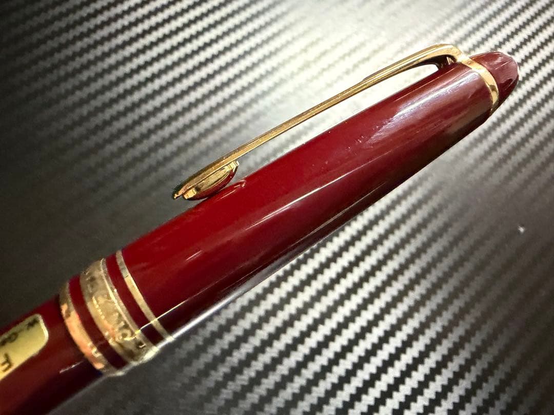 美品 モンブラン マイスターシュテュック 144 ボルドー 全金 F 万年筆