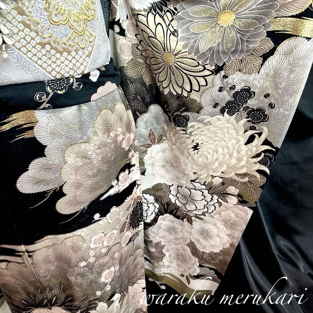 ♦︎ かなり珍しい御色味振袖♦︎金彩加工♦︎豪華刺繍♦︎鶴牡丹菊紋♦︎成人式♦︎フルオーダー