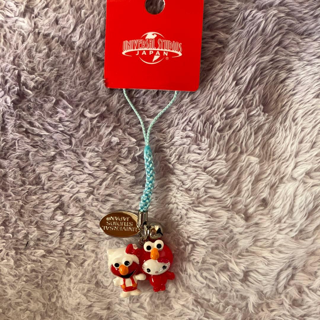 2011年USJエルモとキティコラボストラップ未使用