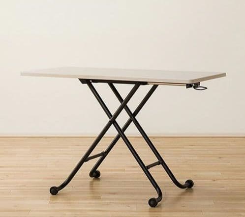 ☆最終大幅値下げ☆昇降センターテーブルガス式 ホワイトウォッシュ