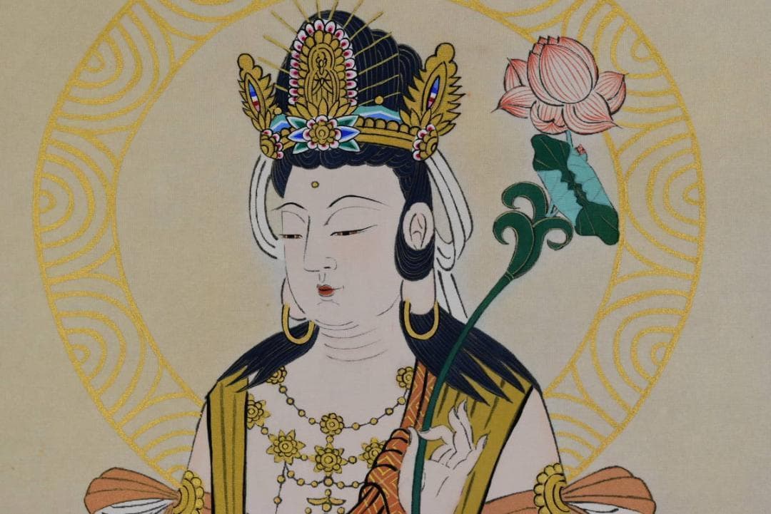 三十三ヶ所/西国三十三箇所霊場集印肉筆掛軸/仏事掛/掛軸/名家伝来/AA-697