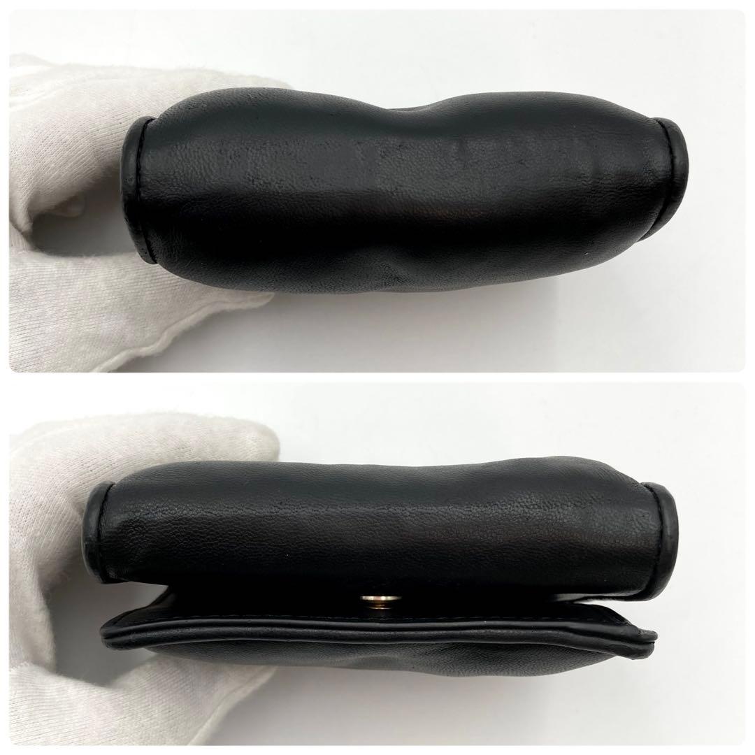 Noodles✨ メゾンマルジェラ 三つ折り財布 グラムスラム 黒 レザー