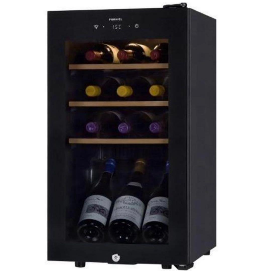 6930【未開封品】FURNIEL 12本収納ワインセラー SAB-50G-PB