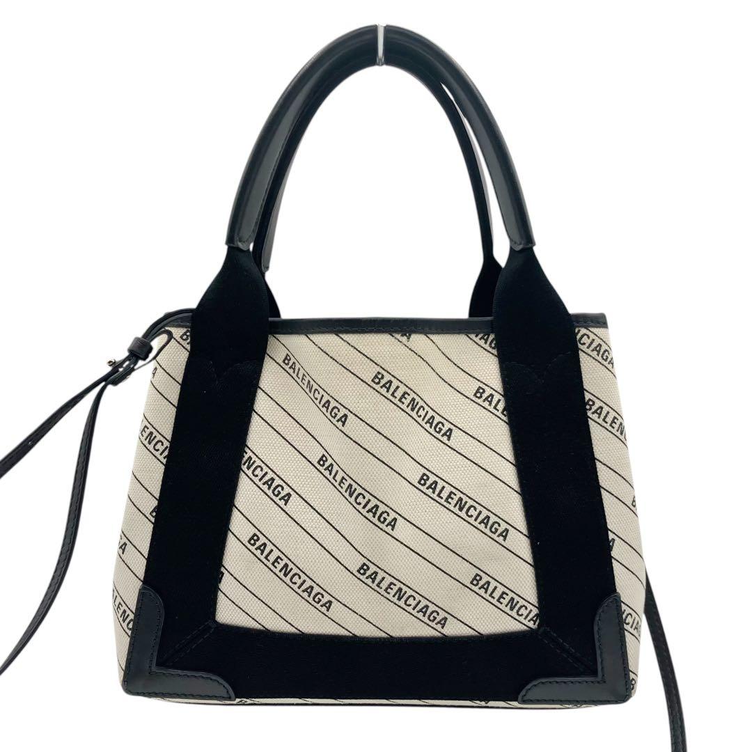 ⭐️美品⭐️ バレンシアガ ネイビーカバスXS 総柄 2way ハンドバッグ