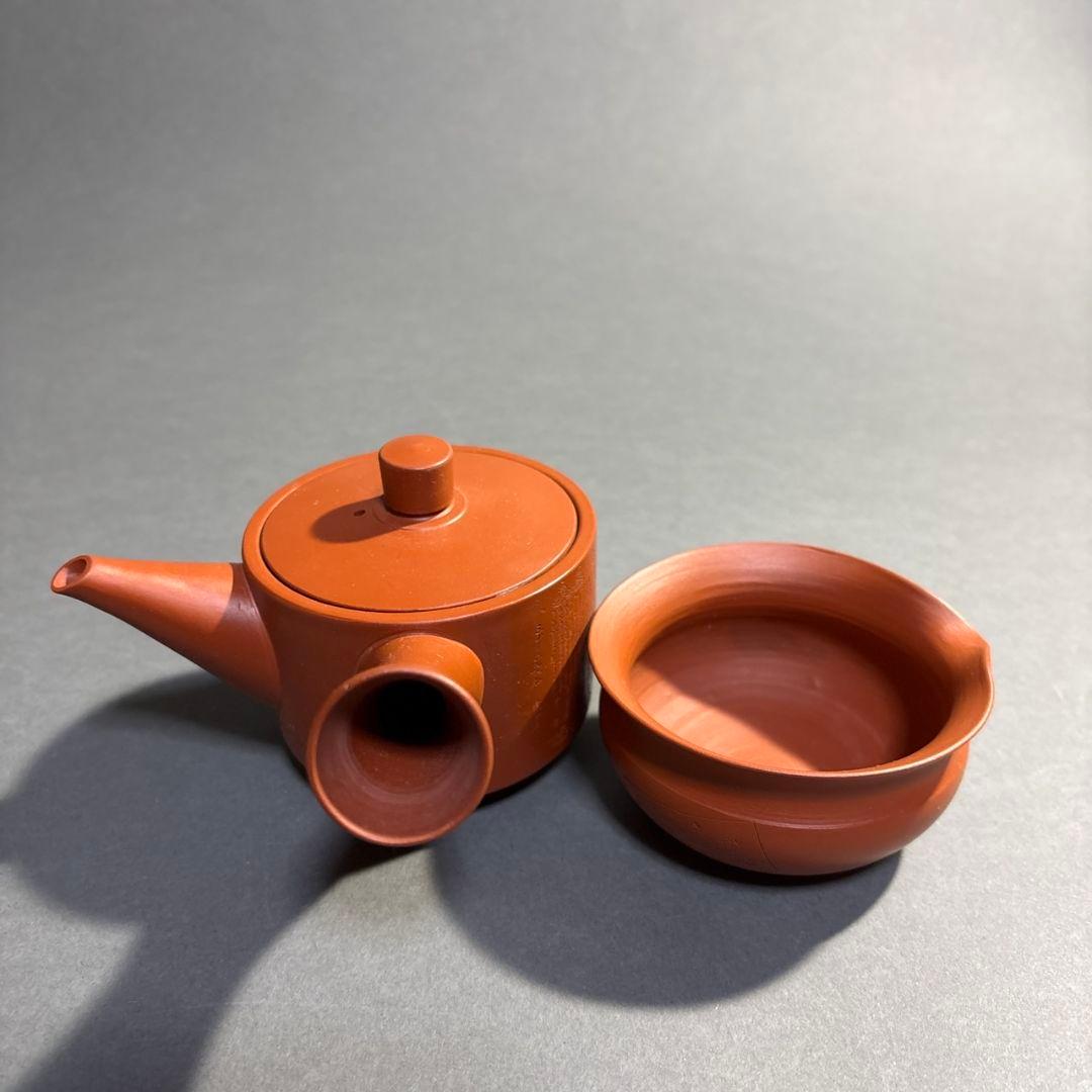 常滑焼　暁山　三十六歌仙刻　煎茶器