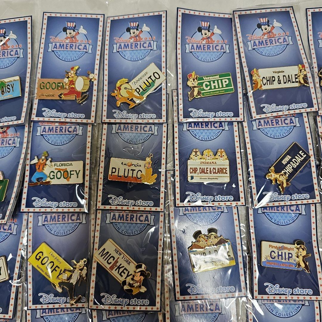 DisneyStore キャラクターピンバッジ アメリカ50州 50個まとめ売り