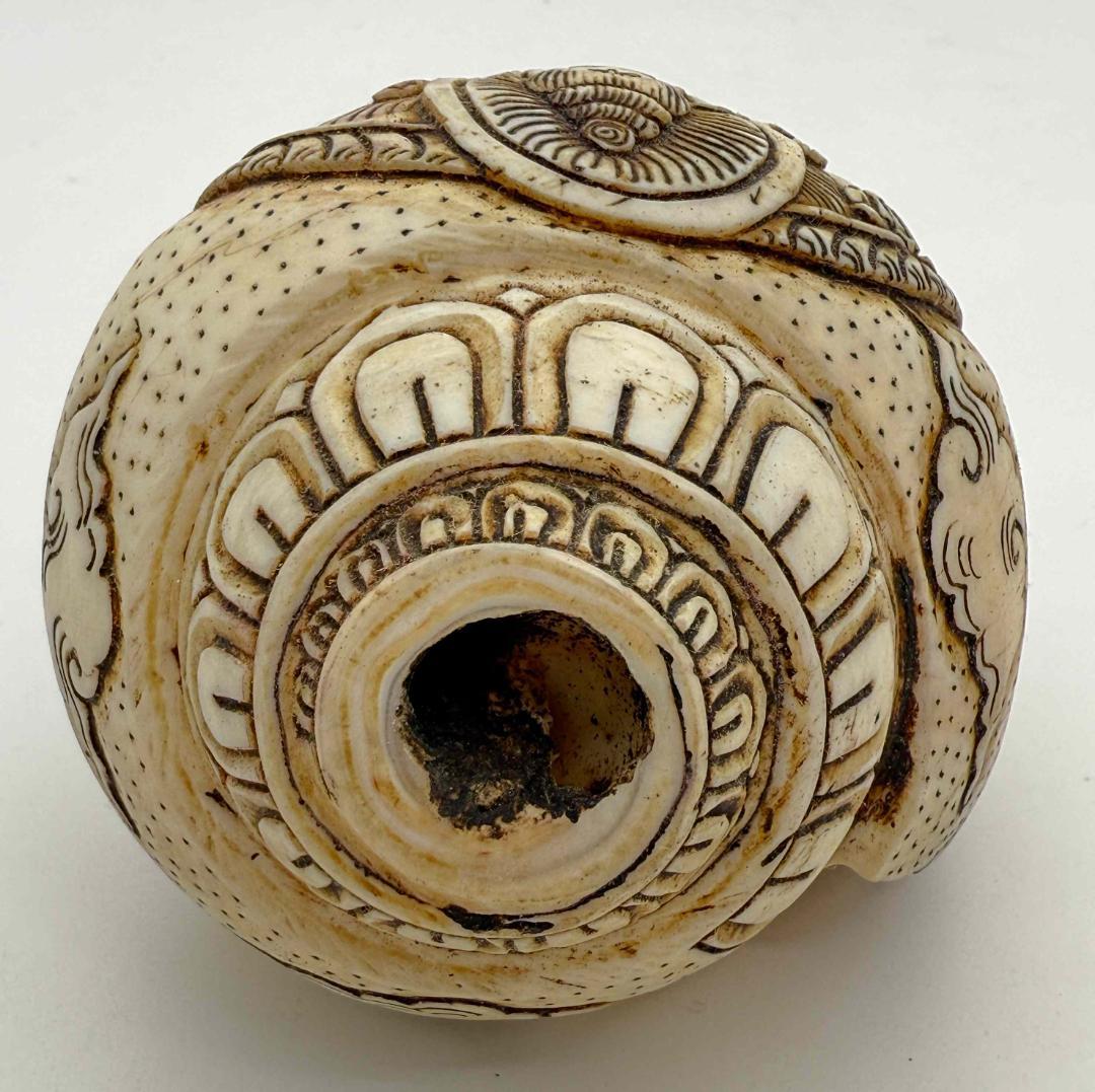 チベット密教法具 法螺貝（シャンカ）ナタラージャ（ダンシングシヴァ）