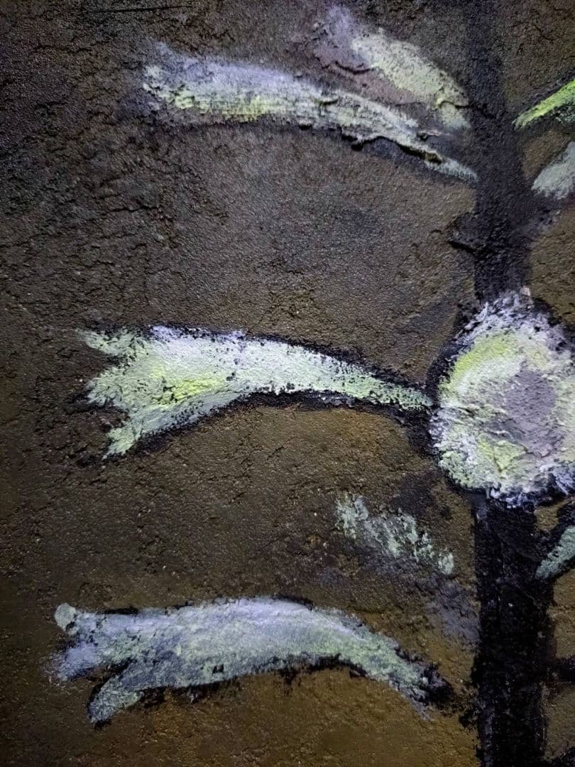 【F10号】香月泰男【花】手描き作品/表裏サイン有/油彩/油絵/岩彩/額縁/逸品