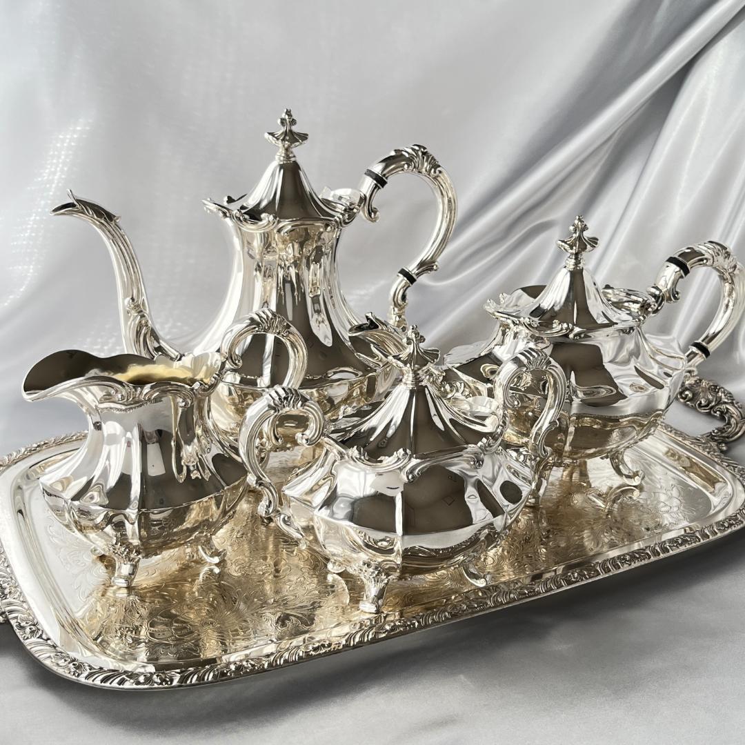 【Reed & Barton】Victorian ティーサービス 4点　優美！！