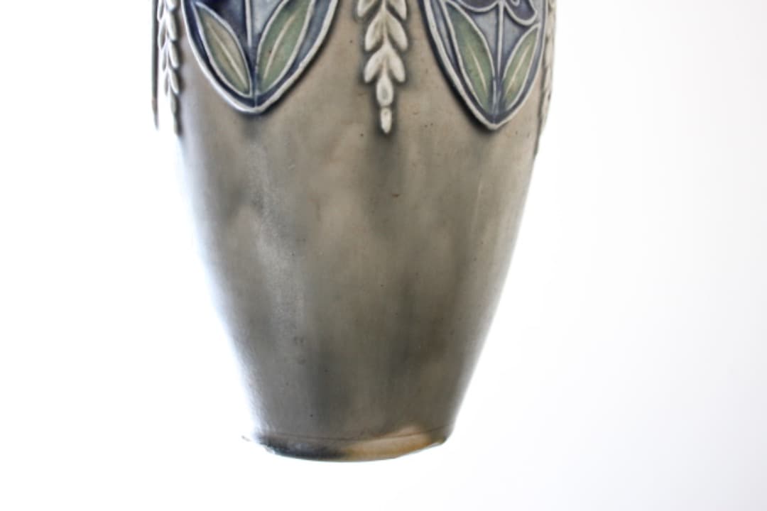 アンティーク　ロイヤルドルトン　アール・ヌーヴォー　花瓶　フラワーベース