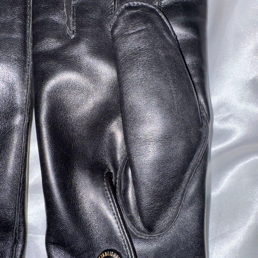 DENTS デンツ　 ラビットファー　レザーグローブ　手袋　ブラック