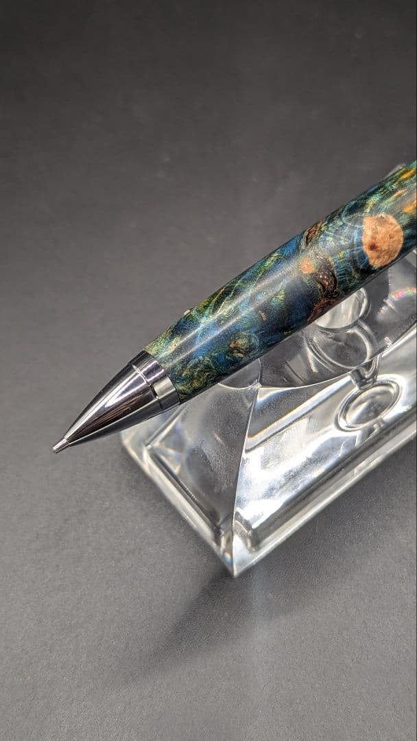 259ペン工房翌檜　スタビライズドウッドバーチバール　木軸シャーペン　ボールペン