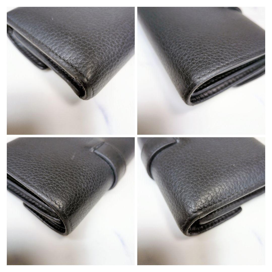 ロエベ バーティカルウォレット 三つ折り財布 アナグラム ブラック 黒 箱付き