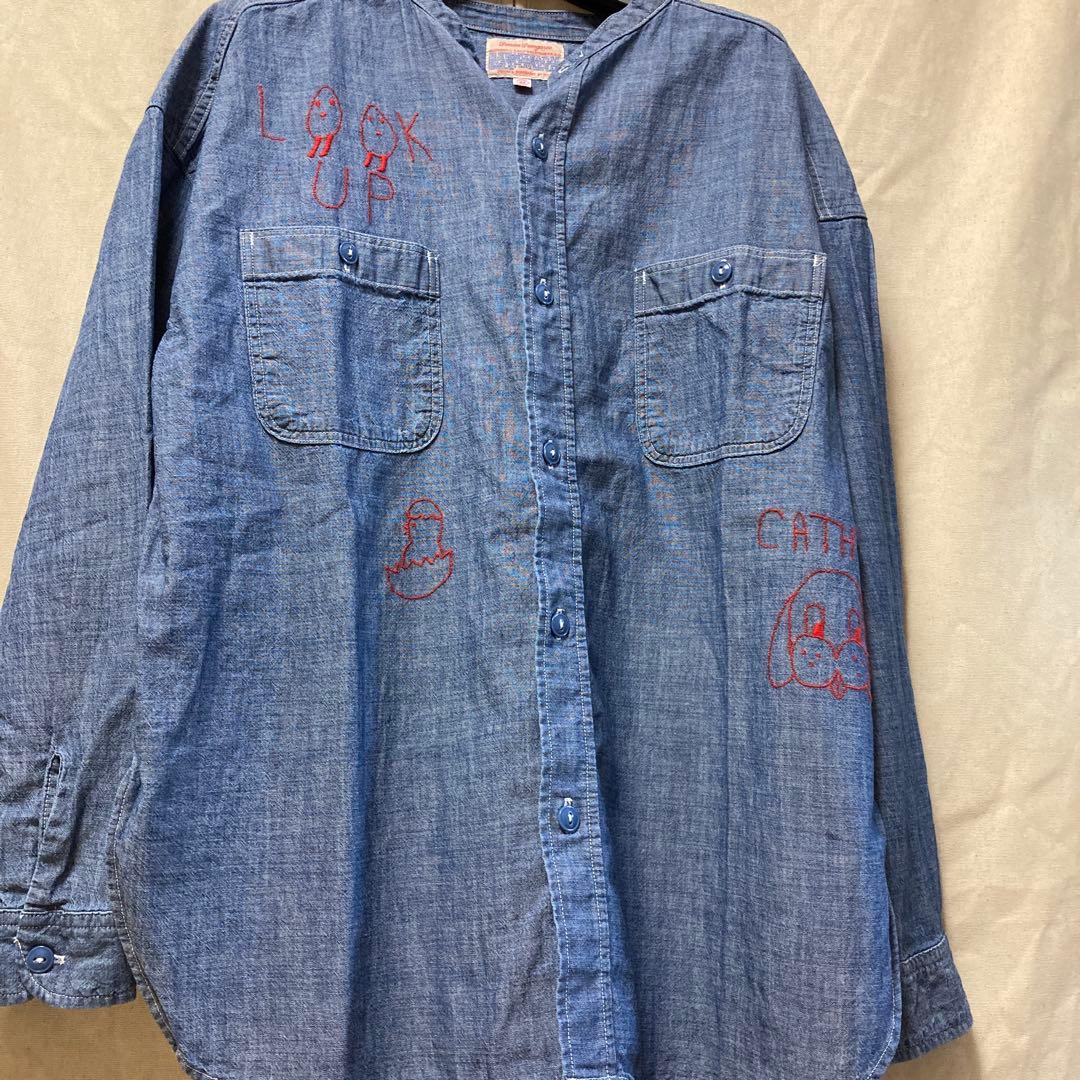 未使用デニムアンドダンガリー　シャンブレーデニムシャツブラウス　サイズ02160